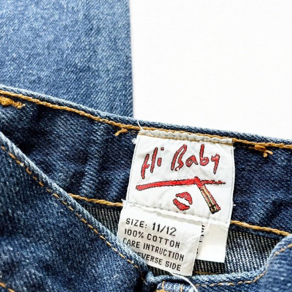 Deadstock Vintage 90s Blue Mom Jeans by Hi Baby - Picture 2 of 4